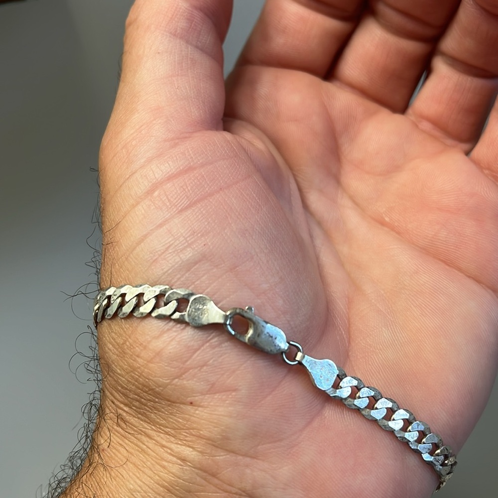 Sterling Silver Chain 10 inches 925 made in Italy - Picture 7 of 8